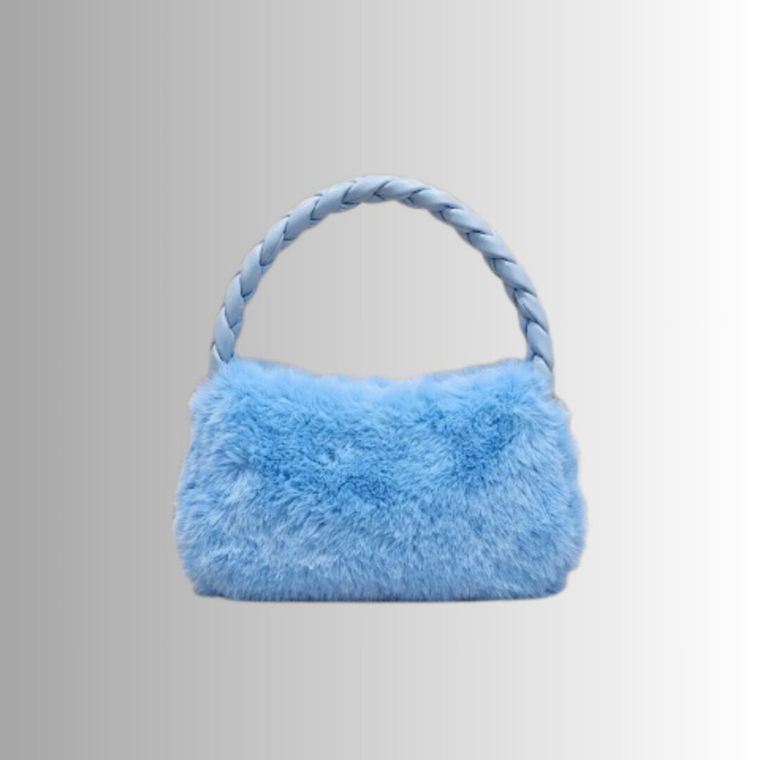 Leather Braided Handle Faux Handbag