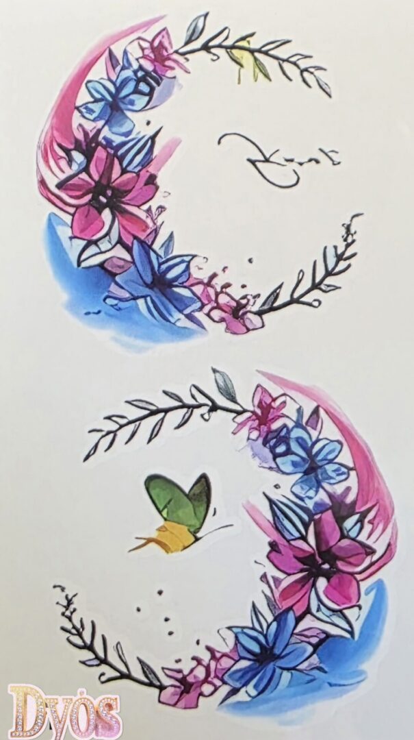 Temporary Flower Tattoos (Small) - Image 2