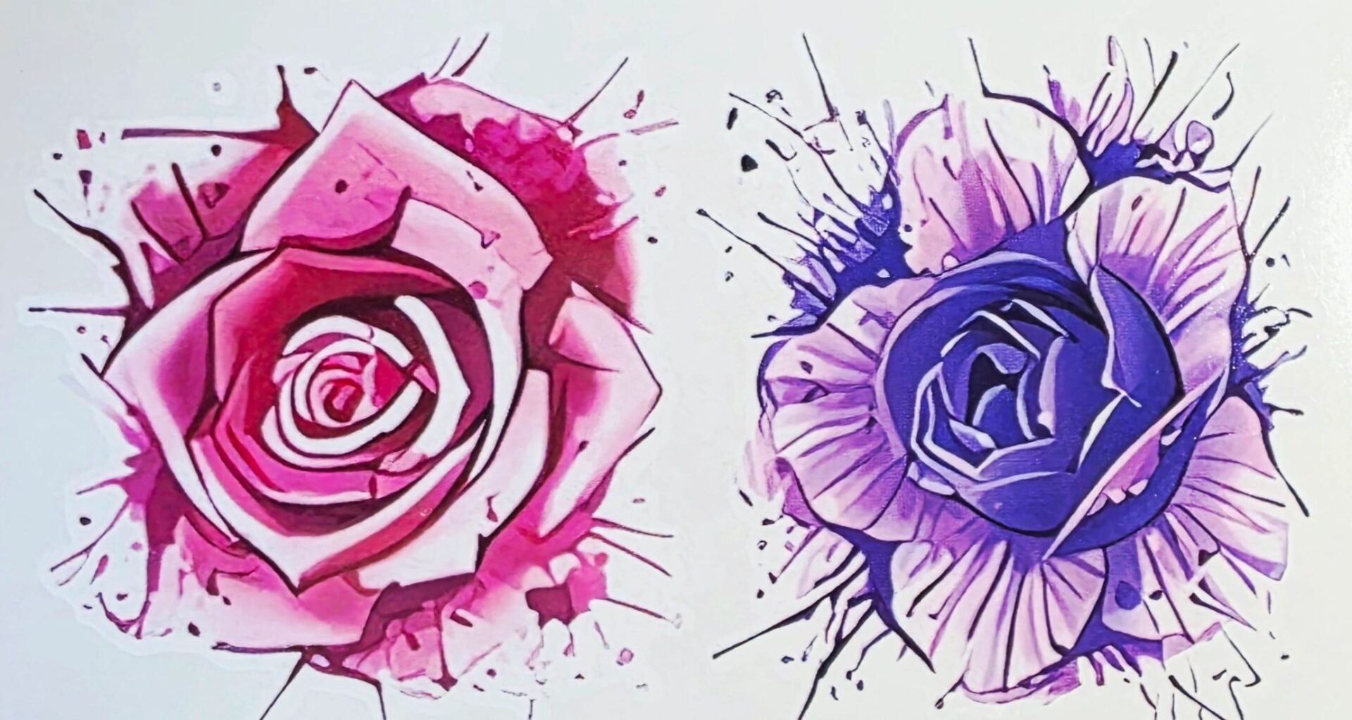 Temporary Flower Tattoos (Small)