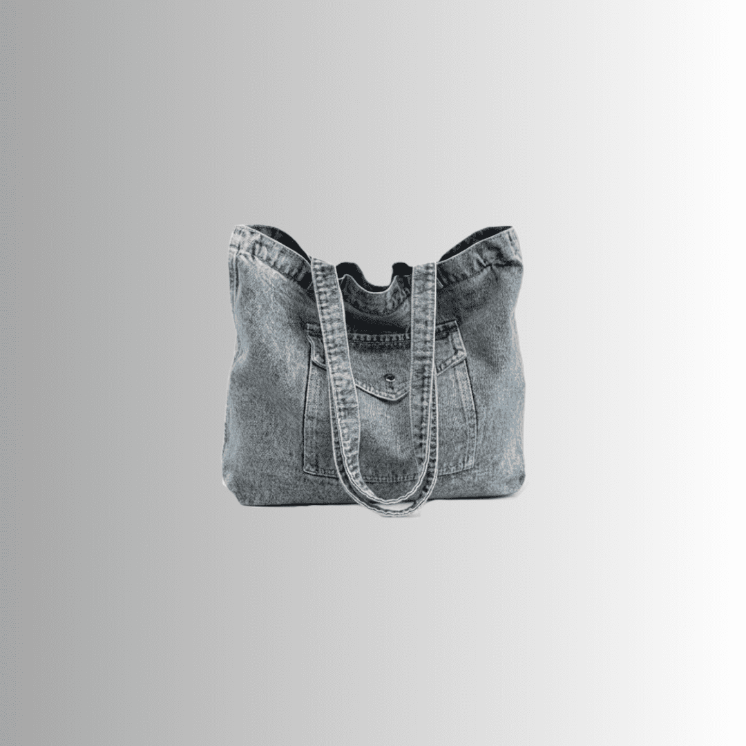 Denim Front Pocket Tote