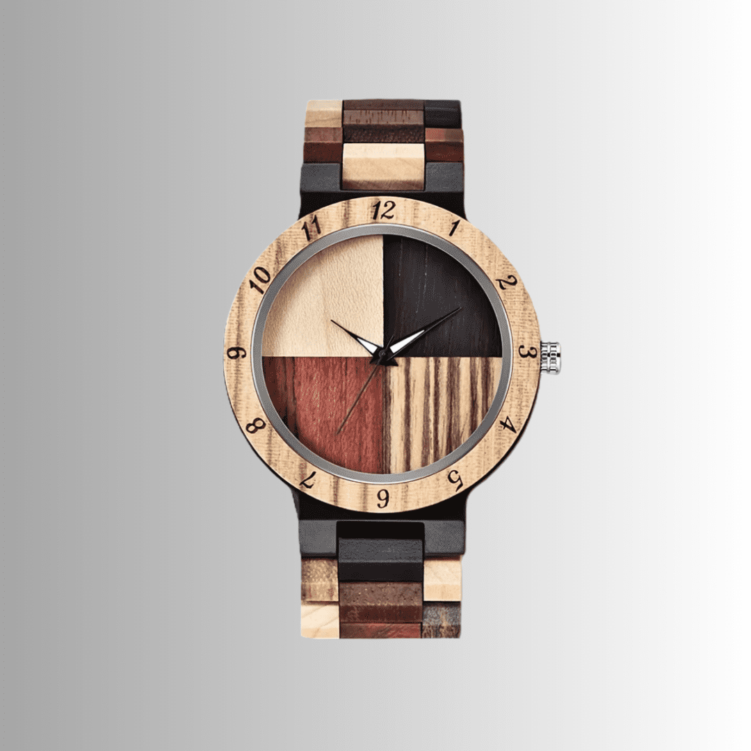 Men's Elegant Wooden Quartz