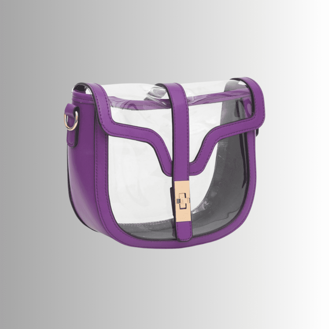 Transparent Saddle Crossbody Bag